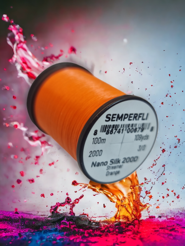 Semperfli Nano Silk Streamer 200D Orange